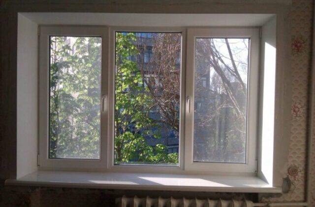 Пластиковые окна ПВХ трёхстворчатые